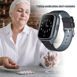 Montre connectée pour personnes âgées avec carte <span class=keywords><strong>SIM</strong></span> 4G - Montre de sécurité et de santé pour personnes âgées avec surveillance de la pression artérielle - Product Image 1