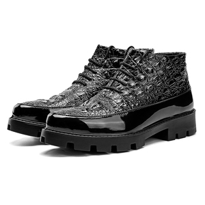 Bottines Montantes à Lacets pour Homme, <span class=keywords><strong>Semelle</strong></span> Épaisse et Plateforme, Taille 38-44 - Product Image 1