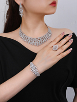 Ensemble collier et chaîne pour femme, nouveau design, zircon rond avec laiton, bijoux élégants pour le quotidien