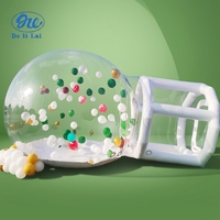 Dôme gonflable transparent en PVC pour exposition, camping extérieur et trampoline, style ciel étoilé, pour influenceurs