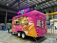 Remorque mobile ORANGE RV Rose Noodle Delicious Mobile Food Trailer Soupe Pizza Hamburger BBQ Food Truck Fashion Food Van Mobile Business