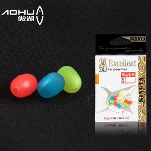 Perles de sécurité en silicone colorées de type Aohu O, ovales, anti-collision, pour la pêche en mer et sur les rochers, accessoires de pêche. - Product Image 4