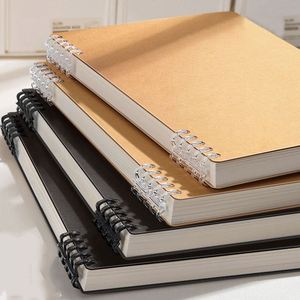 สมุดโน้ตแบบถอดได้ B5 แบบหนา ปกหนังวัว A5 แบบมีเส้นตารางแนวนอน - Product Image 2