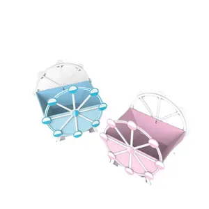 Baby Wheel Lovely Wooden Candy Chocolate Storage vassoi per pittura blu o rosa all'ingrosso per bambini