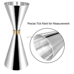 Rts Mr. Slanke Dubbele <span class=keywords><strong>Cocktail</strong></span> Jigger Maatbeker 45/60Ml Roestvrij Staal Bar Jigger Aangepast Formaat Modern Ontwerp Uit China - Product Image 4
