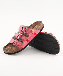 TMAEYES personnalisé les chaussures de femmes chic grande taille pantoufles été chaussures plates pour femmes décontracté extérieur plage sandales en liège - Product Image 1