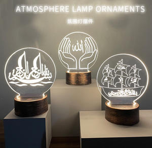 Lámpara de mesa EID Mubarak para decoración de fiestas, luz nocturna de la Iglesia islámica, para el Ramadán, juguete para amigos - Product Image 6
