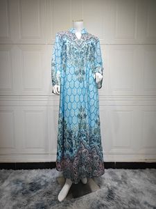 Ab436 Summer Djellaba Folk Costume Vestido estampado bordado Robe - Product Image 6