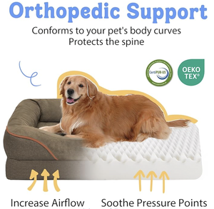 Ortho pä dische Hunde betten für extra große Hunde Wasserdichte <span class=keywords><strong>Memory</strong></span> <span class=keywords><strong>Foam</strong></span> Couch Bequemes Polster-Haustier bett mit abnehmbarem wasch barem Bezug - Product Image 2