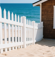 Clôture en plastique blanc anti-UV, panneau en PVC résistant aux intempéries pour cour résidentielle, bord de mer, jardin, aménagement paysager