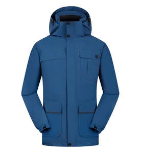 Nouveaux manteaux d'hiver en duvet pour hommes Design coupe-vent imperméable veste à glissière manteaux en duvet - Product Image 3