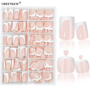 312 <span class=keywords><strong>Uñas</strong></span> Postizas Francesas de Varios Colores al por Mayor, Puntas de <span class=keywords><strong>Uñas</strong></span> Nude <span class=keywords><strong>para</strong></span> <span class=keywords><strong>Manos</strong></span> <span class=keywords><strong>y</strong></span> <span class=keywords><strong>Pies</strong></span>, Juego de Puntas Artificiales de Cobertura Completa - Product Image 6