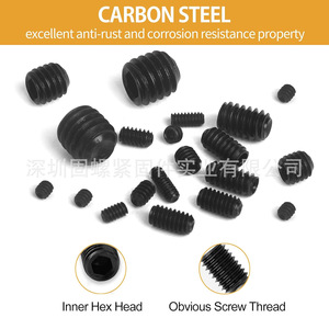 390Pcs Black Carbon Steel Internal Hex <b>Socket</b> Set <b>Screws</b> With Wrench Boxed Kit - Product Image 5