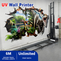 3D UV akıllı dikey cam/ahşap/seramik dijital mürekkep püskürtmeli duvar baskı boyama makinesi doğrudan duvar tablosu makinesi