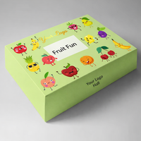Scatola Regalo Rigida Personalizzata con Sacchetto di Carta Abbinato per Confezione di Fragole e Mele, Set Regalo Premium per Frutta