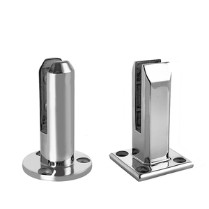 Pince à verre extérieure F-L02 Finition BS Profil de serrage de mur de verre de porte coulissante haut de gamme - Product Image 2