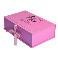 Cajas de Regalo de Cartón Rosa de Alta Calidad, Ecológicas y de Lujo para el Cuidado de la Piel con Aceites Esenciales, Caja Cosmética Personalizada con Cinta