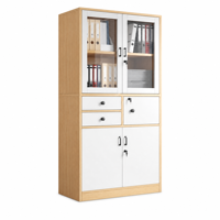 Armoire de classement en bois avec serrure, meuble de rangement pour documents, bibliothèque domestique pour archives et dossiers de factures