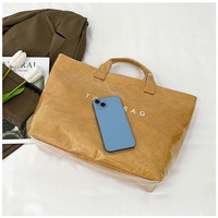 Sac à main décontracté pour femme en papier DuPont grande capacité, polyvalent, tendance, pour le travail, à bandoulière, couleur unie, simple, sac de shopping extérieur en PVC
