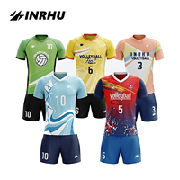 Set Jersey Voli Desain Baru Custom Cepat Kering 100% Poliester Cetak Transfer Panas Seragam Tim