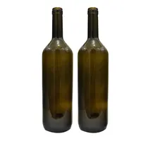 Bordeaux Wine Bottle, Antique Green Color, Production, 1 L