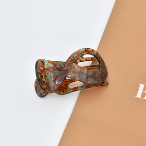 Fermagli per Capelli a Forma di Otto in Acetato Design Piatto Stile Fresco alla Moda Fermagli di Alta Qualità - Product Image 5