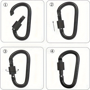 Đen hợp kim nhôm vành đai vít leo núi móc hoàn thành trong đồng bằng kẽm cho khai thác mỏ leo nâng sử dụng công nghiệp - Product Image 6