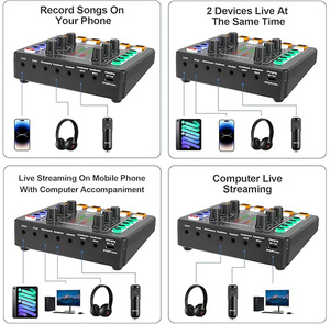 Microfono a Condensatore USB M8 Pro con Cancellazione del Rumore, Interfaccia Audio, Batteria da 800mAh, Supporto per <span class=keywords><strong>2</strong></span> Dispositivi, <span class=keywords><strong>Studio</strong></span> Cablato - Product Image 2