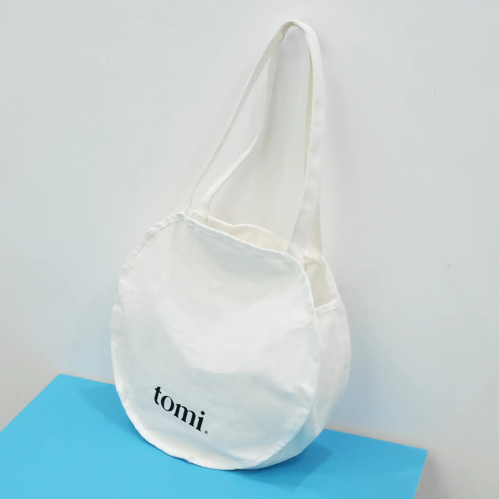 Многоразовые модные хлопковые холщовые сумки круглые маленькие милые сумки для покупок с логотипом на заказ