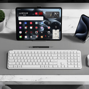 <span class=keywords><strong>Teclado</strong></span> Inalámbrico Ultrafino B6 Pro con Diseño 100% Layout, <span class=keywords><strong>Teclado</strong></span> Mecánico para Juegos con Triple Modo 2.4G/BT/Con Cable para Mac/Win - Product Image 4