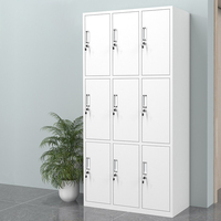 Armoire de rangement pour vêtements de personnel, 15 portes, en acier, pliable, extensible, casiers personnels pour salle de sport, atelier, maison