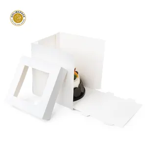 OOLIMA Caixa de Bolo de Copo de Sobremesa descartável com logotipo impresso personalizado Caixa de Bolo de Copo de 12 Pacotes