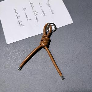 Multicolor Hand Woven PU Leather Rope Keychains, Knot Design Bag Charms, Fashion Car Key <b>Ring</b> Pendant DIY Accessories Wholesale - Product Image 5