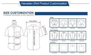 工場カスタムサマーUS/EUサイズ展開、折り返し襟付きカジュアルブロードクロス洗濯可能メンズ花柄ビーズ付き半袖シャツ - Product Image 5