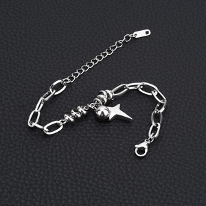 Pulsera con Colgante de Cruz de Diseño Simple y Popular, en Acero Inoxidable Plateado, Estilo Hiphop, para Hombre, Joyería de Moda - Product Image 3