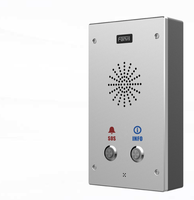 Interphone SIP Fanvil I16S 02P IP65 IK10 anti-vandalisme, double bouton, 3W AEC, PoE, appel d'urgence, carte TF, ligne anti-sabotage