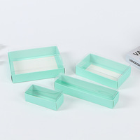 Boîtes d'emballage pour biscuits et cupcakes en papier biodégradable de qualité alimentaire FDA, avec fenêtre en PET, style pliable avec poignée, pour aliments en conserve
