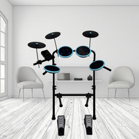 AIERKE DD01 Batterie électronique pour débutants et enfants-Batterie numérique légère à 7 pads avec prise casque et plus de 100 sons