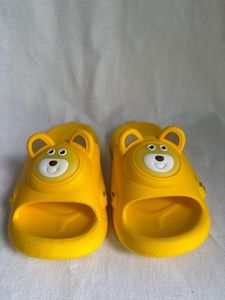 Yellow Animal Print Slippers 24-35 Anti Slip Summer PVC Closed Toe Women's Shoes - Product Image 4