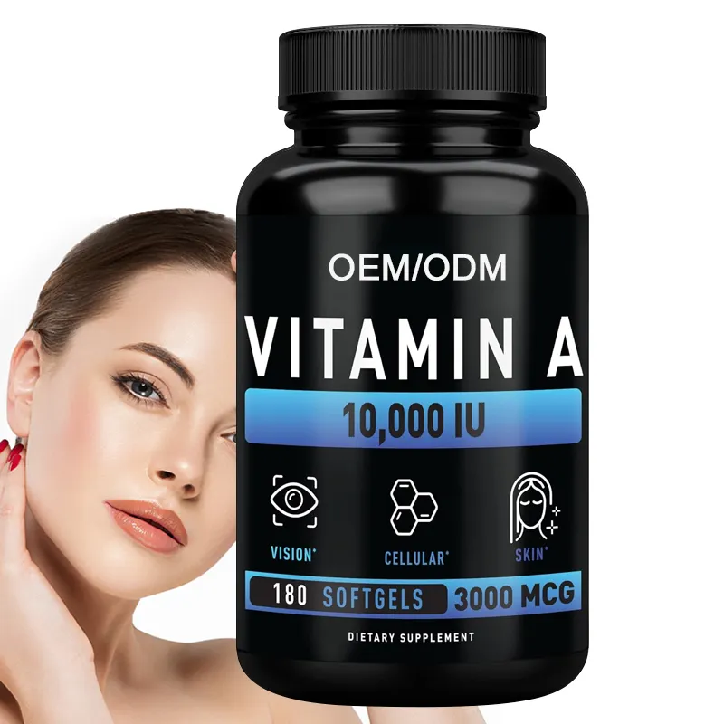 Penjualan Terbaik produk 0EM dan 0DM Label pribadi lmmune sistem suplemen mendukung untuk mata sehat dan kulit Vitamin A softgel