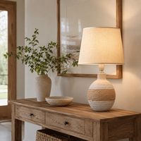 Lampe de table style Wabi-Sabi BGST, artisanale, en céramique et verre, lumière décorative de luxe pour chevet, chambre à coucher, bureau