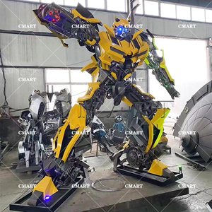 Sculpture de personnage Marvel <span class=keywords><strong>Optimus</strong></span> BlebeeBum en métal pour jardin extérieur, taille personnalisée, grand <span class=keywords><strong>robot</strong></span> vintage steampunk de super-héros - Product Image 5