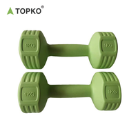 Haltères TOPKO à code couleur, système de sélection rapide pour des entraînements efficaces