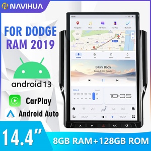 Navihua 14.4 Inch Multimedia Player GPS Navigation for Dodge RAM 2019-2022 Wireless Carplay Car Radio Android 13 Auto <b>Stereo</b> - Product Image 2