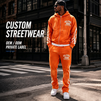 Ensemble de survêtement personnalisé pour homme, veste à capuche streetwear, pantalon de jogging, vêtements de sport, fabricant OEM ODM, marque privée, usine