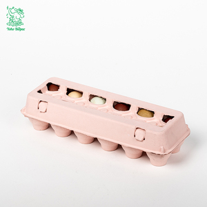 Papel desechable biodegradable rosa, <span class=keywords><strong>cajas</strong></span> <span class=keywords><strong>de</strong></span> cartón <span class=keywords><strong>de</strong></span> <span class=keywords><strong>huevos</strong></span> <span class=keywords><strong>de</strong></span> 12 unidades <span class=keywords><strong>para</strong></span> <span class=keywords><strong>huevos</strong></span> <span class=keywords><strong>de</strong></span> <span class=keywords><strong>gallina</strong></span>, 12 agujeros, venta al por mayor a granel con agujeros - Product Image 1