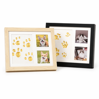 Kit de cadre commémoratif en bois pour empreintes de pattes d'animaux, pour chien et chat, avec boîte cadeau – Vente en gros
