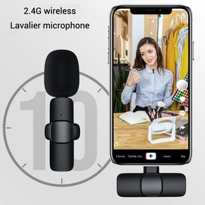 Micrófono inalámbrico Boom Lavalier con botón magnético Cámara de teléfono y Cámara de Acción Grabación de video Rango de 30 metros - Product Image 4