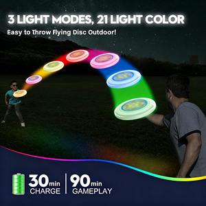 Disco Volador LED de 10.75 Pulgadas, Plástico PP, 175g, con 21 Colores, 121 Luces LED, 3 Modos de Iluminación, Resistente al Agua IP65, Juguete Deportivo Unisex - Product Image 3