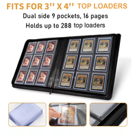 Carpeta de tarjetas con cargador superior al por mayor, 9 bolsillos, 16 páginas, álbum de fotos, carpeta de almacenamiento de tarjetas de cuero PU